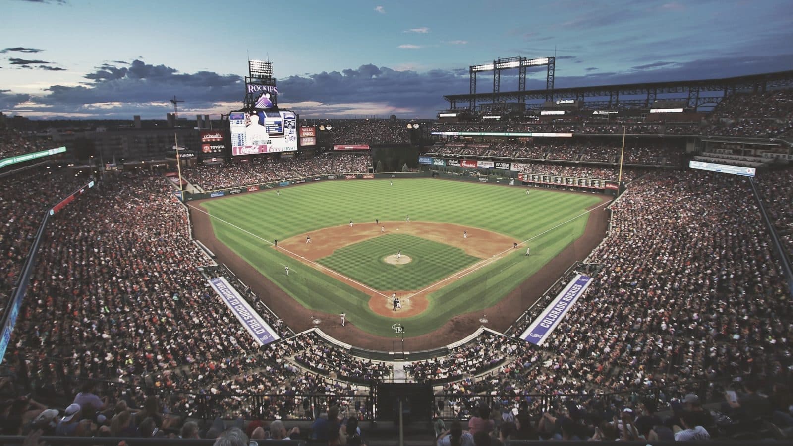 Interior of a modern baseball stadium