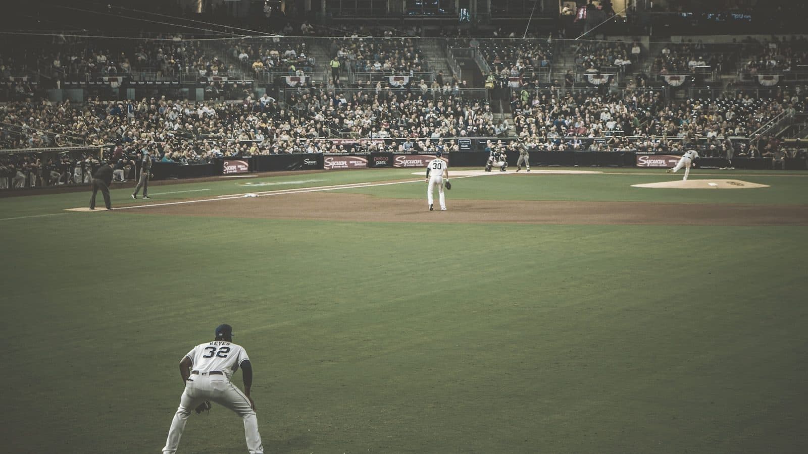 A baseball stadium grandstand