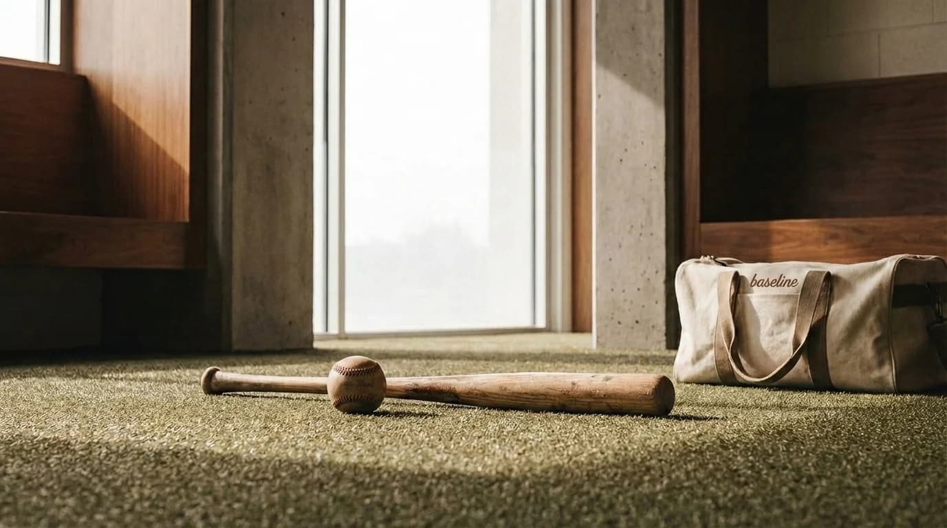 Baseball bat and ball
